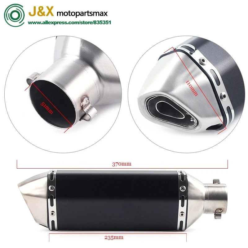 ZX-10R Motorcycle Exhaust Full System Slip On For Kawasaki NIJIA ZX10R Motorcycle Exhaust Muffler Escape Middle Link Mid Pipe