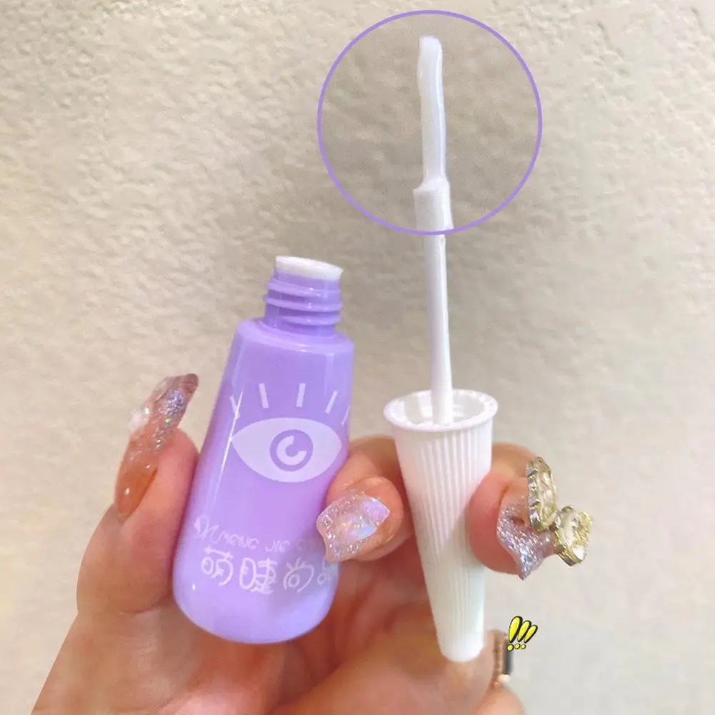 Pegamento para pestañas postizas, pegamento impermeable de secado rápido, transparente con pinzas, maquillaje cosmético Gl C8X7