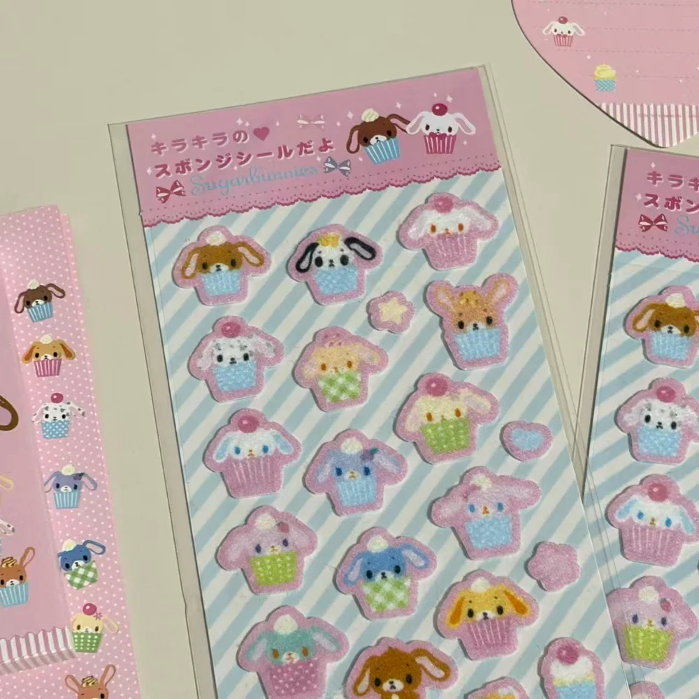 جديد سانريو Sugarbunnies ورأى المواد ملصقات فتاة يده جراب هاتف DIY بها بنفسك الكرتون التصحيحية دفتر المواد الديكور #2