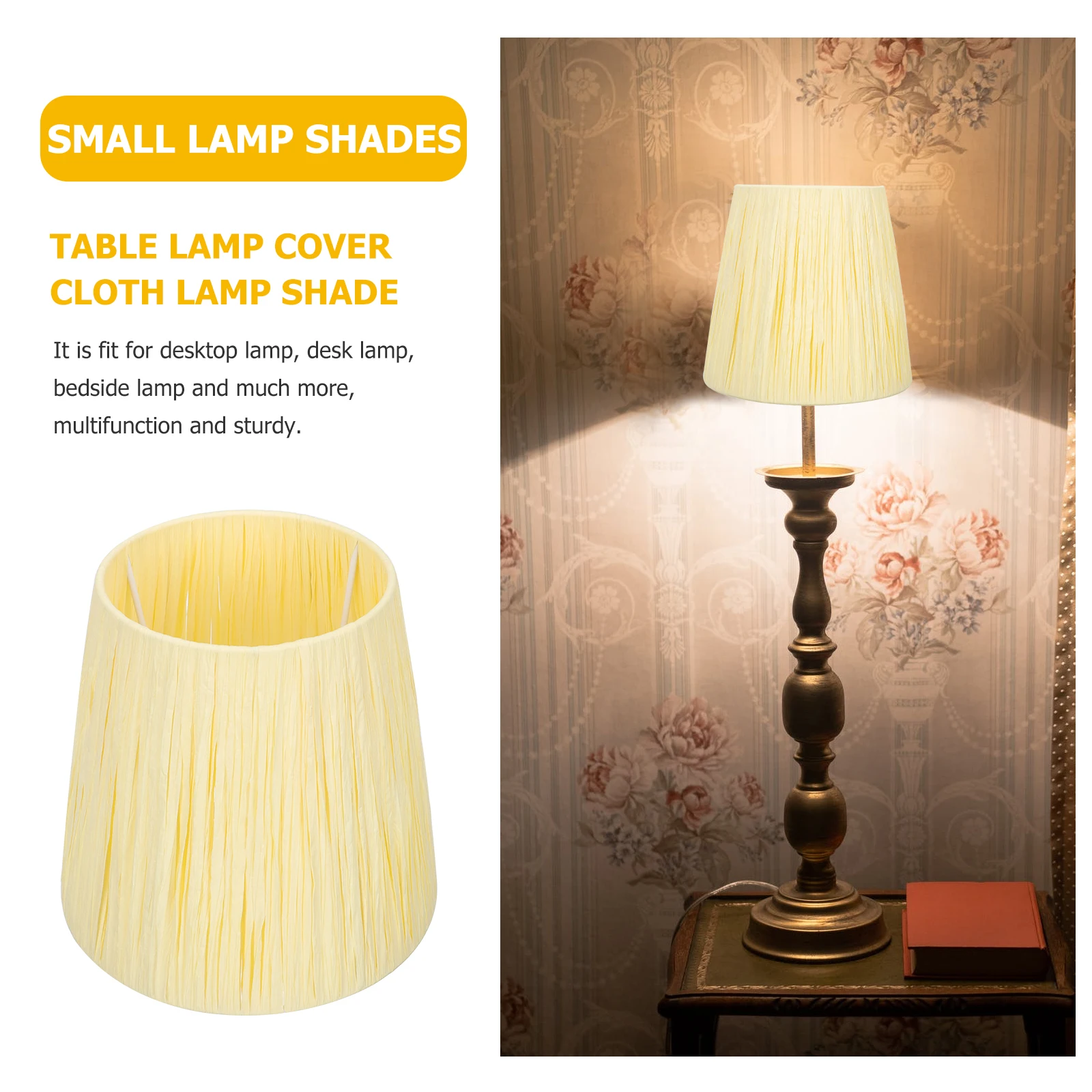 

Rafia Lampshade Bell Shaped Paper Lamp Shades for Table Lamps Soften Light Bedroom Living Room Kitchen Study Decorative