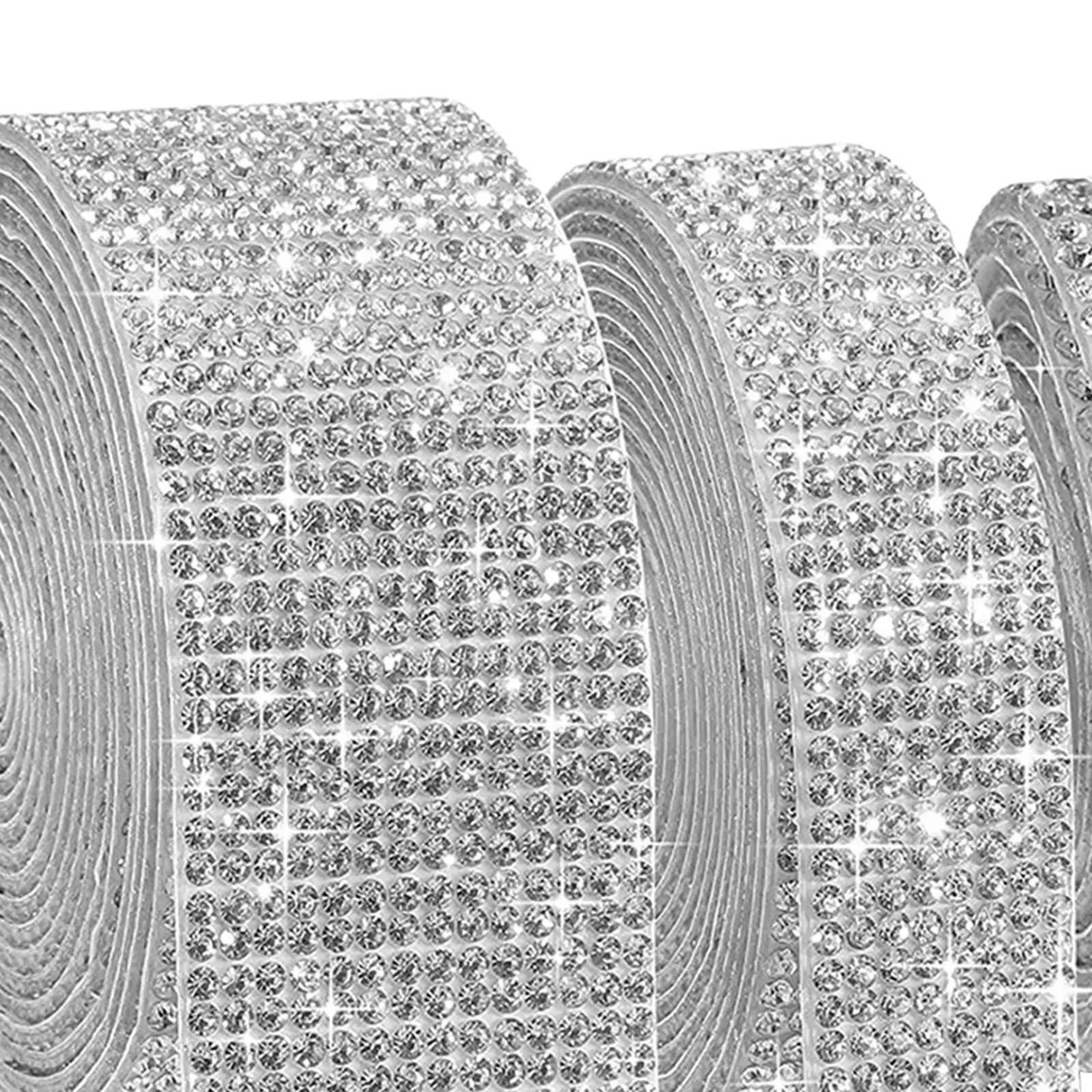 3Roll Self-Adhesive Crystal Rhinestone Diamond Ribbons DIY Diamond Car Decor