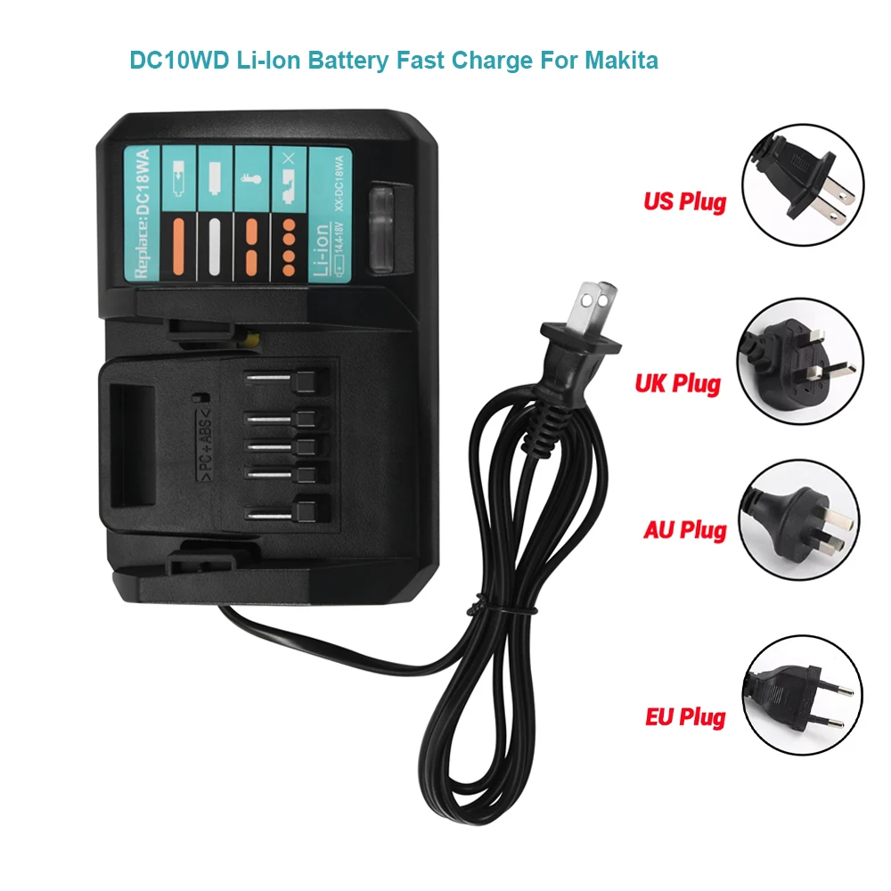 

1pc Battery Charger for Makita 10.8V 12V DC10WD BL1021B BL1041B BL1016 LED Light Charger New