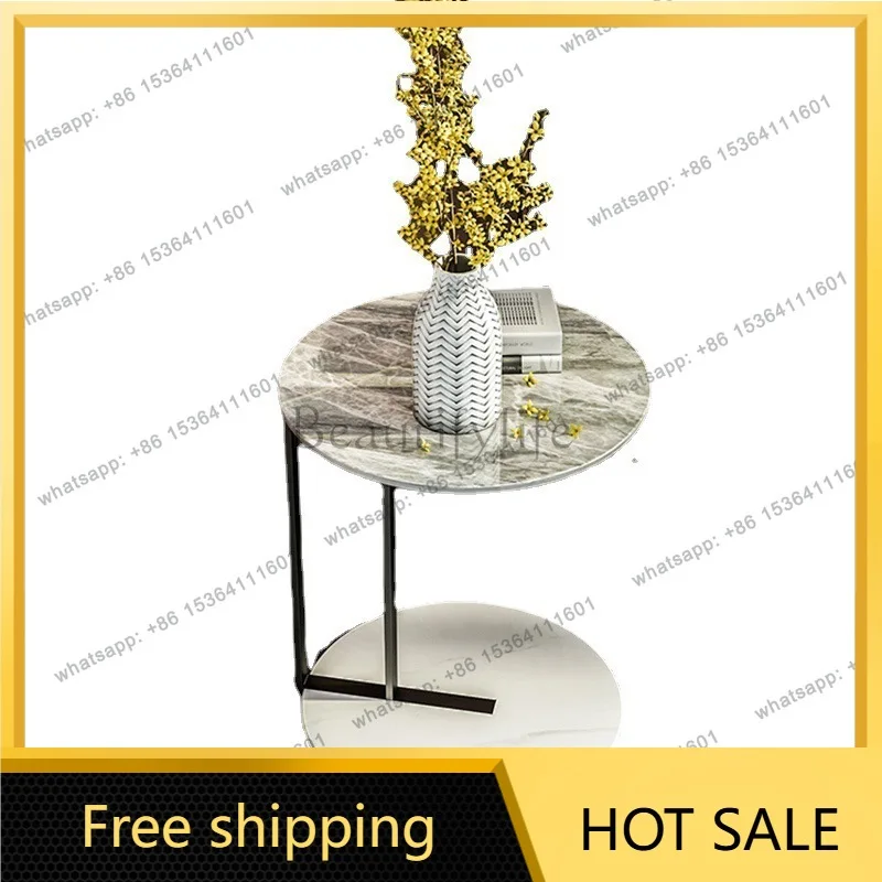 LS simple living room sofa side few creative small apartment minimalist bedroom mini light luxury round corner few