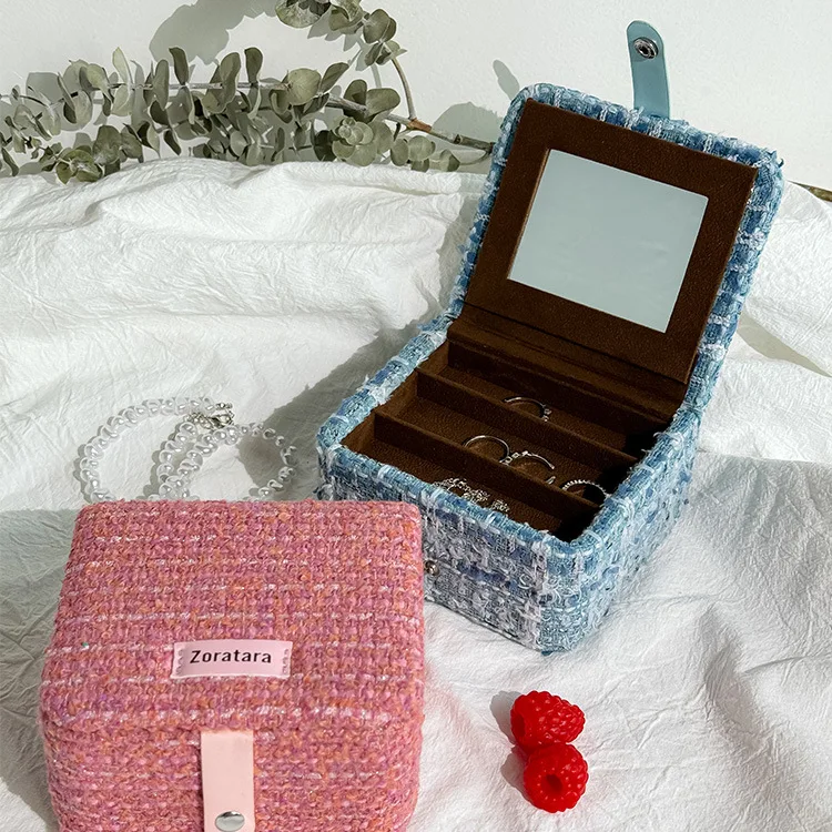 Jewelry Box For Storing Travel Portable Jewelry And Accessories Packaging Storage Box Wholesale Stud Earrings And Ring Storage B