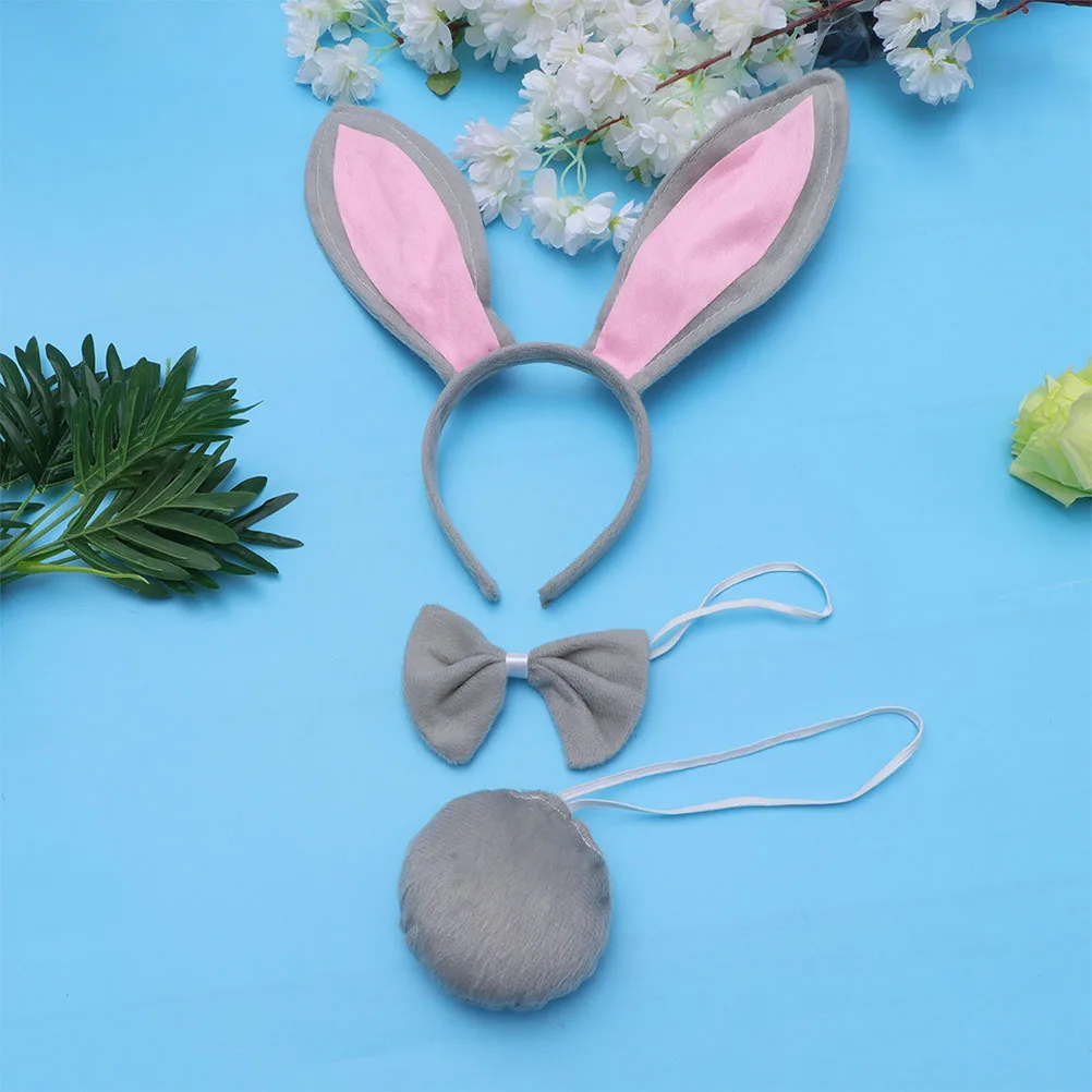 

3 Pcs Rabbit Ear Headband Set Bunny Ears Headdress Costume Accessories Kids Adult Easter Masquerade Cosplay Prop