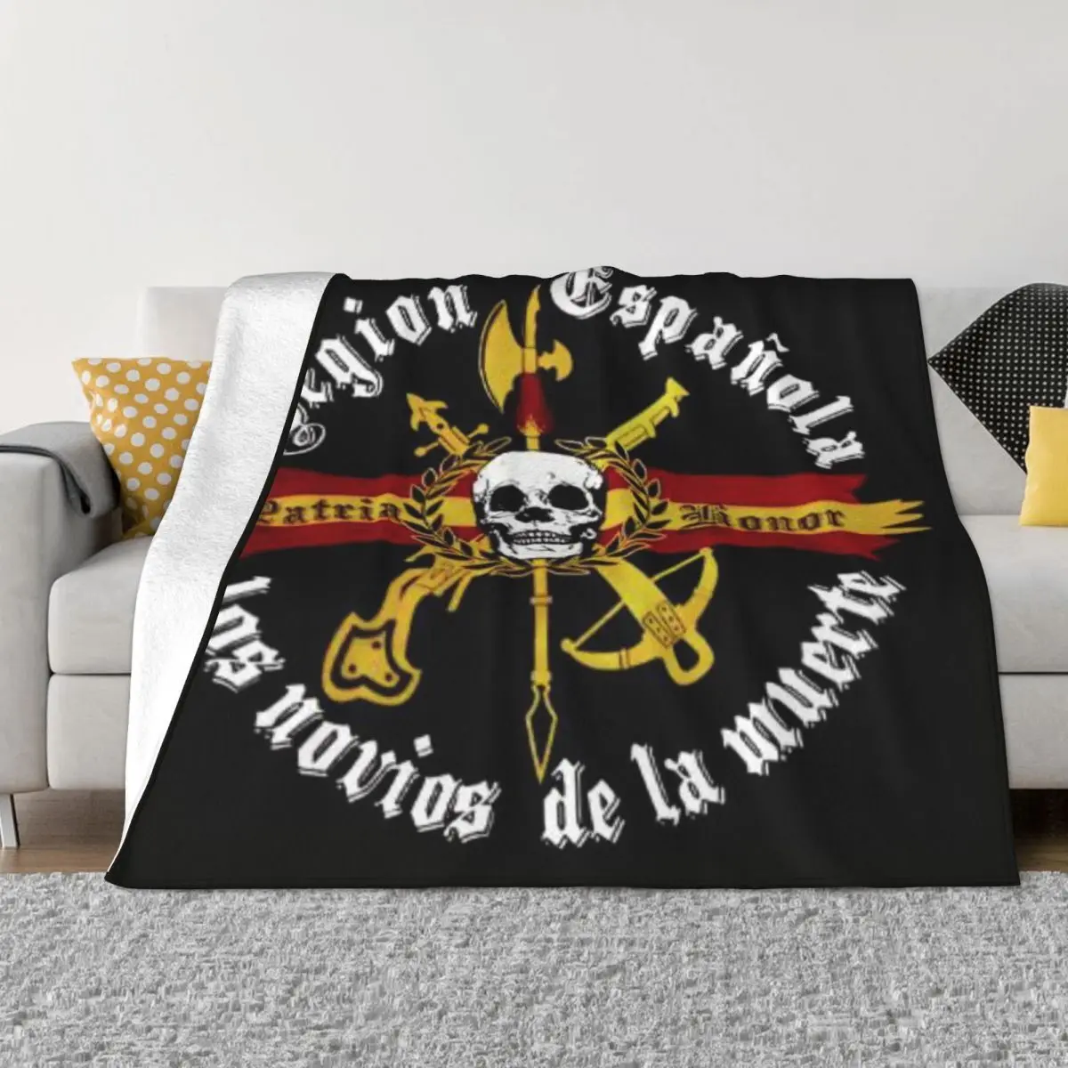 The Spanish Legion 2607 Bedroom Bed Blanket Thin Wadding Blanket Throw Blanket