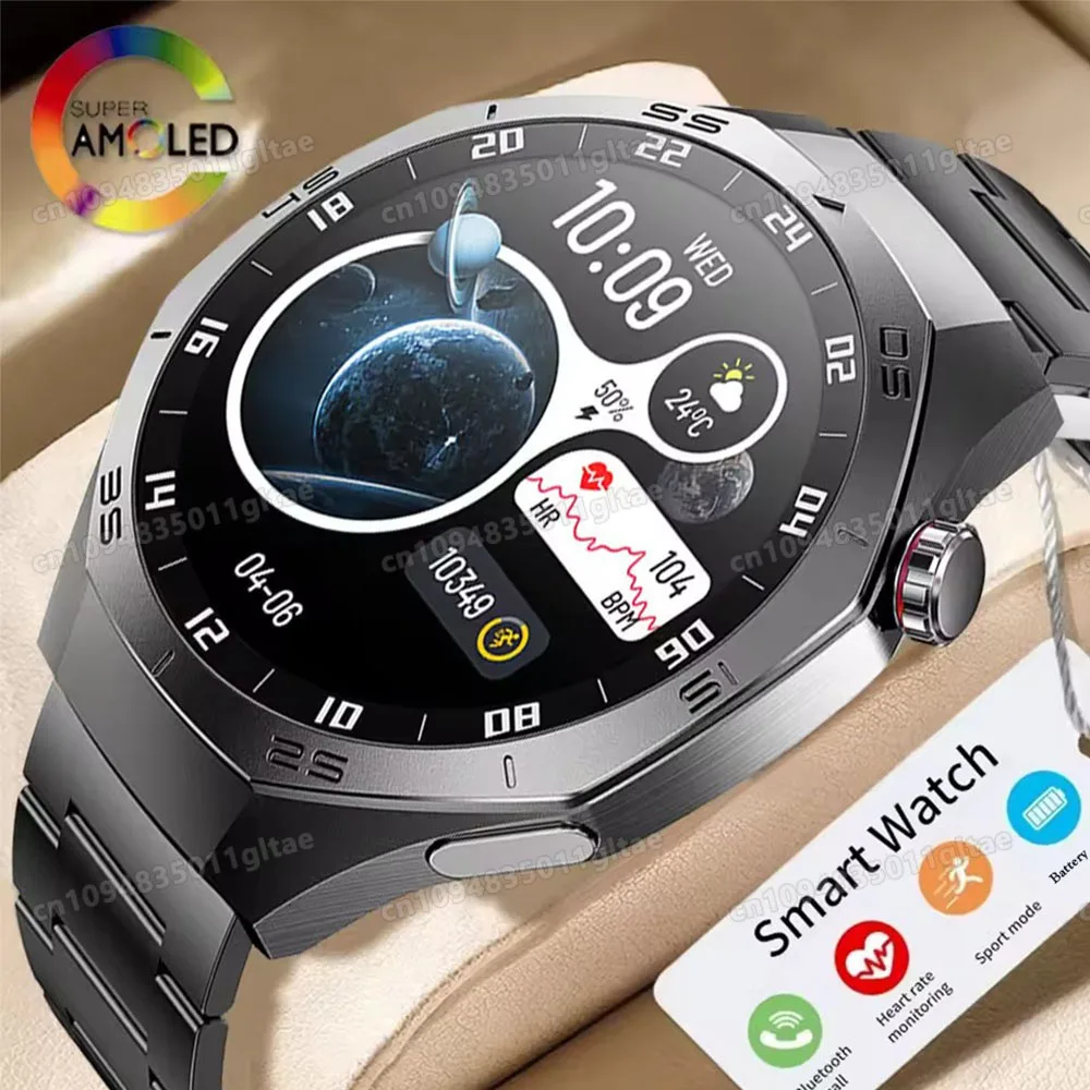 Nouvelle montre connectée Watch 6 Pro pour hommes, écran AMOLED HD, GPS, fréquence cardiaque, appels Bluetooth, étanche IP68, montre intelligente pour homme, cadeau de vacances HT30
