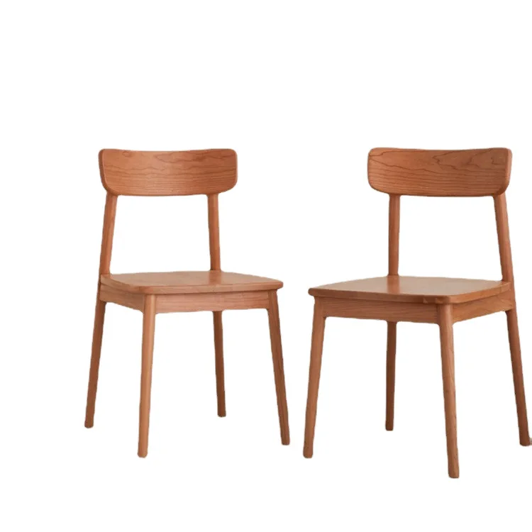 

Nordic, solid wood, dining chair, cherry, backrest, dining chair, casual, modern, simple