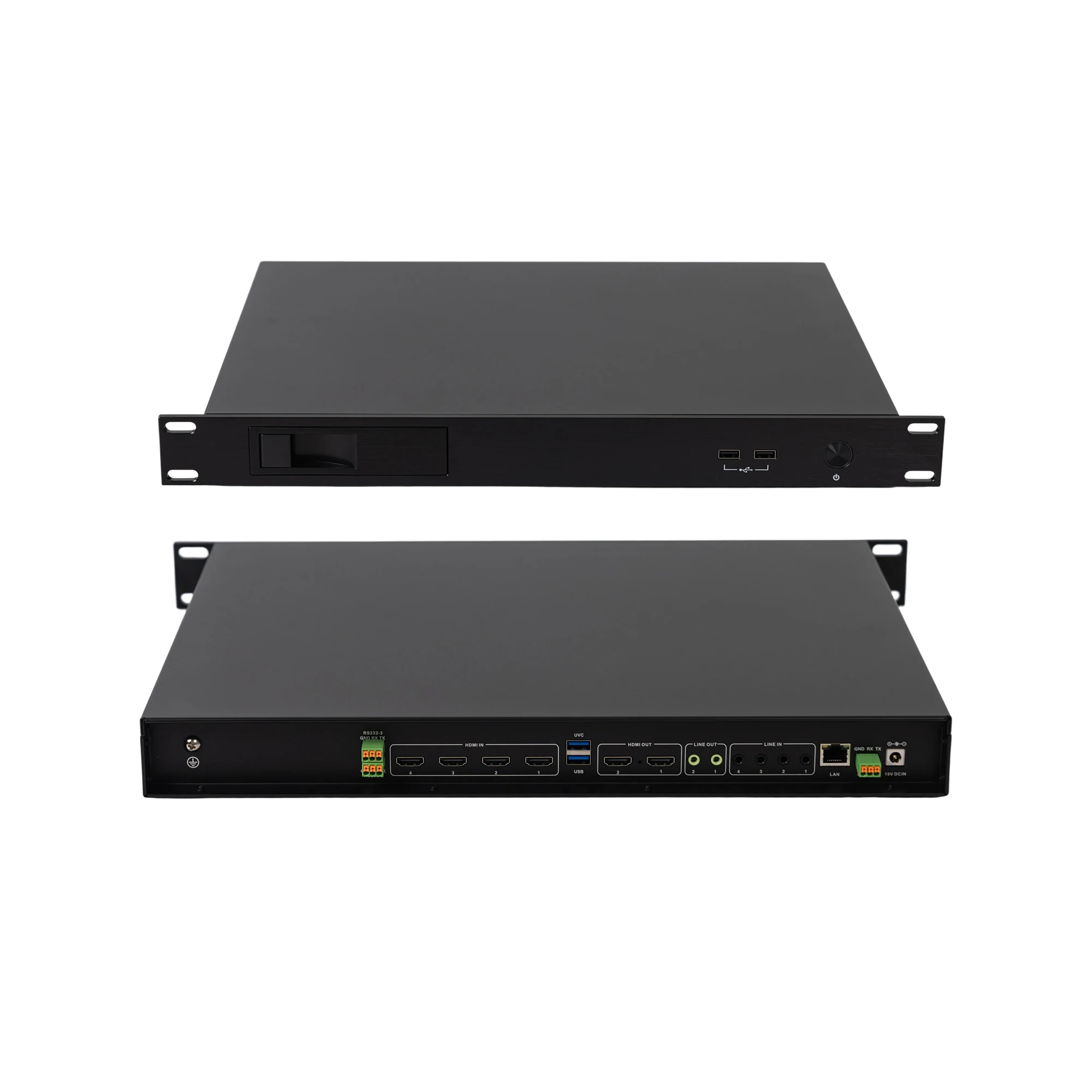 

Конференц-система с HDMI, записью и трансляцией конференций, процессором ARM и системой Linux, 4 аудио- и видеовыходами HDMI