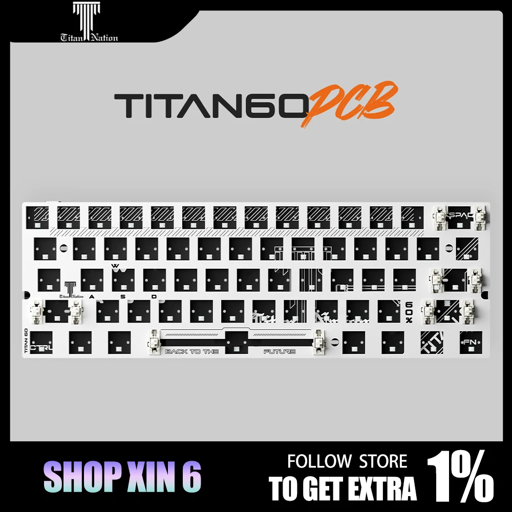 Titan Nation TITAN60 Magnetic Switch Keyboard Pcb Rt0.01mm Customized Keyboard Pcb 61 Keys Pc Game Accessories for Vorlant Gamer