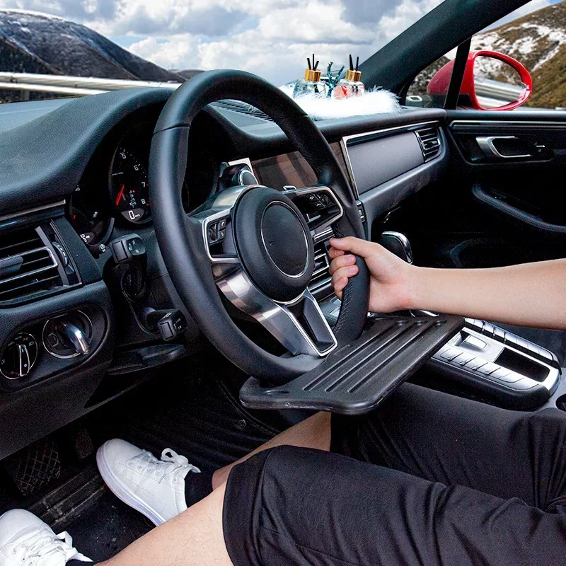 Car Steering Wheel Dining Table Auto Multi-functional Dinner Plate Drink Holder Writing Desk Multi-functional Cars Storage Rack image 2