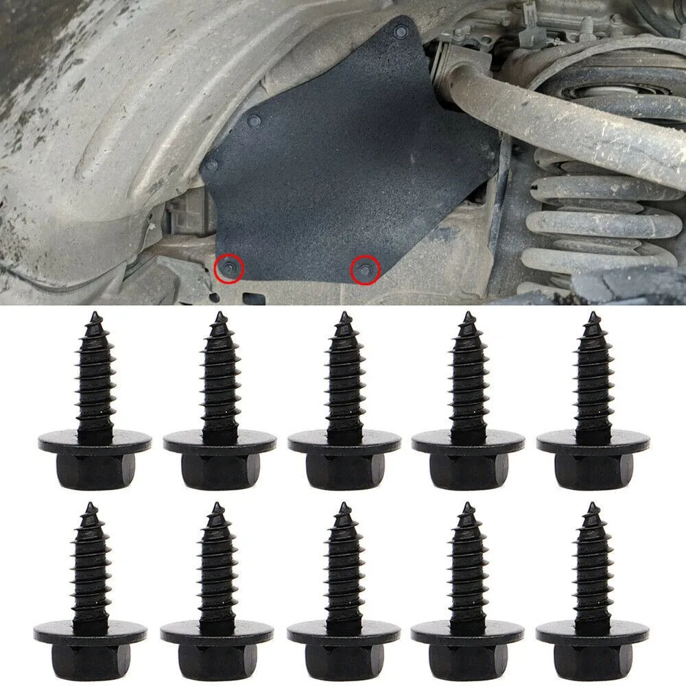 10pcs Bumper Bolts For Toyota Bumper Splash Seal Shield Rivet Clip Bolt Screw Fastener Car Replacement Parts