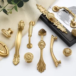 American Brass Furniture Handle European Wardrobe Cabinet Shoe Cabinet Door Handle Kitchen Cabinet Knob Cupboard Door Pulls
