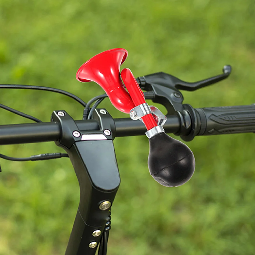 2Pcs Bicycle Horn Crisp Sound Durable Aluminum Alloy Creative Press Ball Design Safety Cycling Accessory