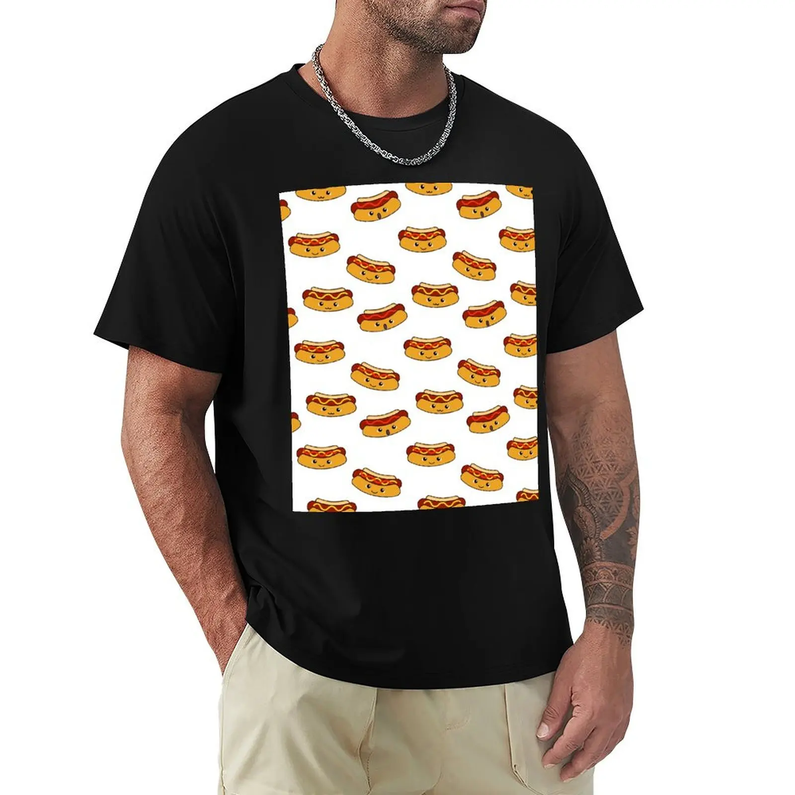 Hot Dogs party! T-Shirt Trendy Casual Short Sleeve Shirt