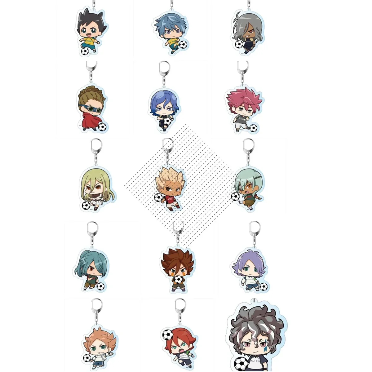 Game INAZUMA ELEVEN 11 Keychain Doll Anime Shuya Fubuki Atsuya Goenji Shiro Mamoru Endo Acrylic Keyring Pendant for Gift