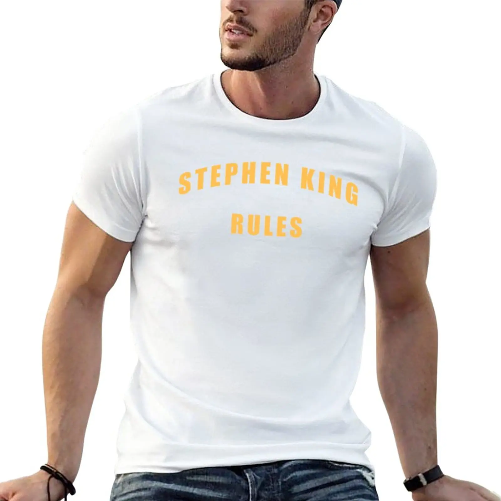 New Stephen King Rules T-Shirt T-shirt short funny t shirts black t shirts Men's t-shirts