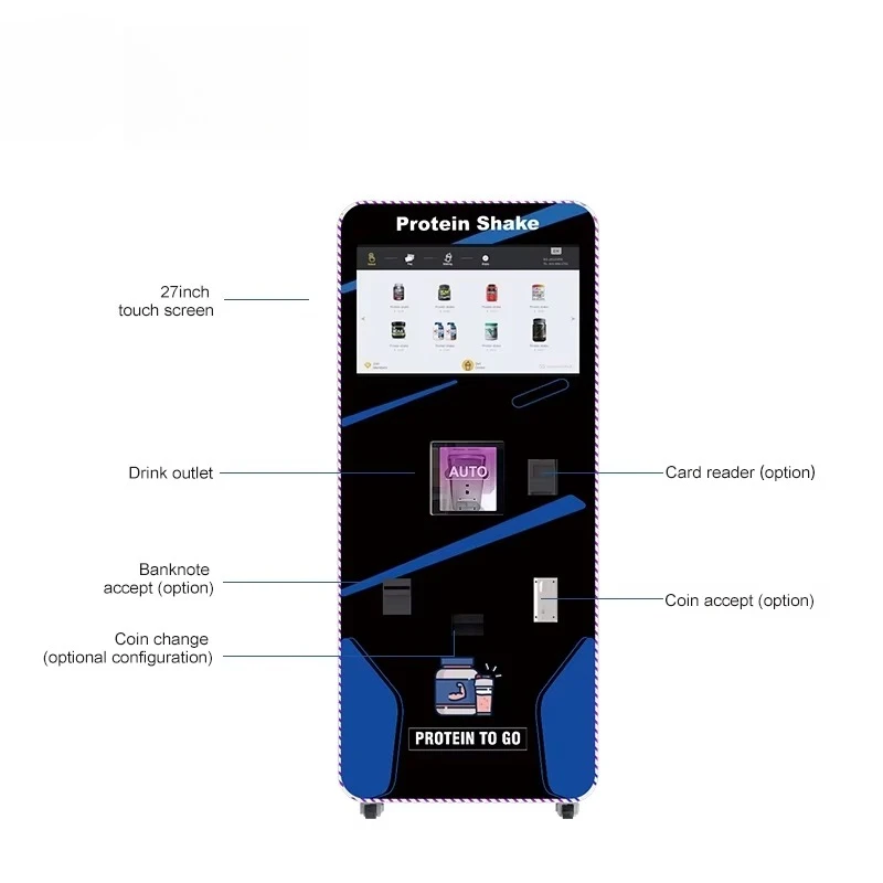 Fitness Commercial Protein Vending Machine Custom High Quality Automatic Shake Dispenser Card & QR Payment Supported