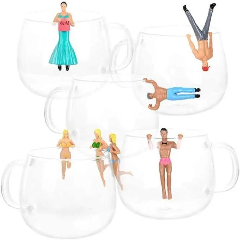 Cocktail Wine Glass Markers Random Style Cup Ornaments Wine Labels Action Figurines Doll Glass Drink Marker Wine Charms Bar