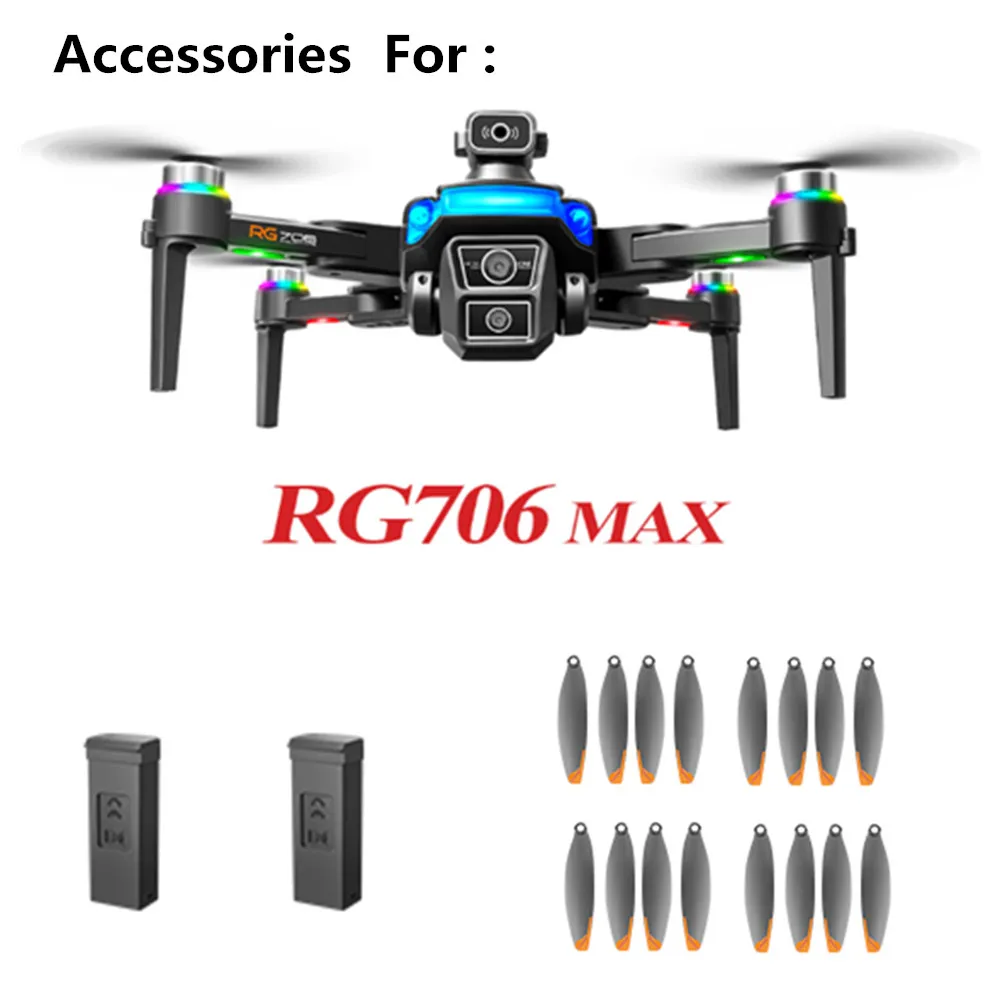 RG706 MAX GPS Drone Battery Accessories 7.4V 3000mAh RG706 MAX Drone Propeller Maple Leaf  RG706 MAX Drone Batterie