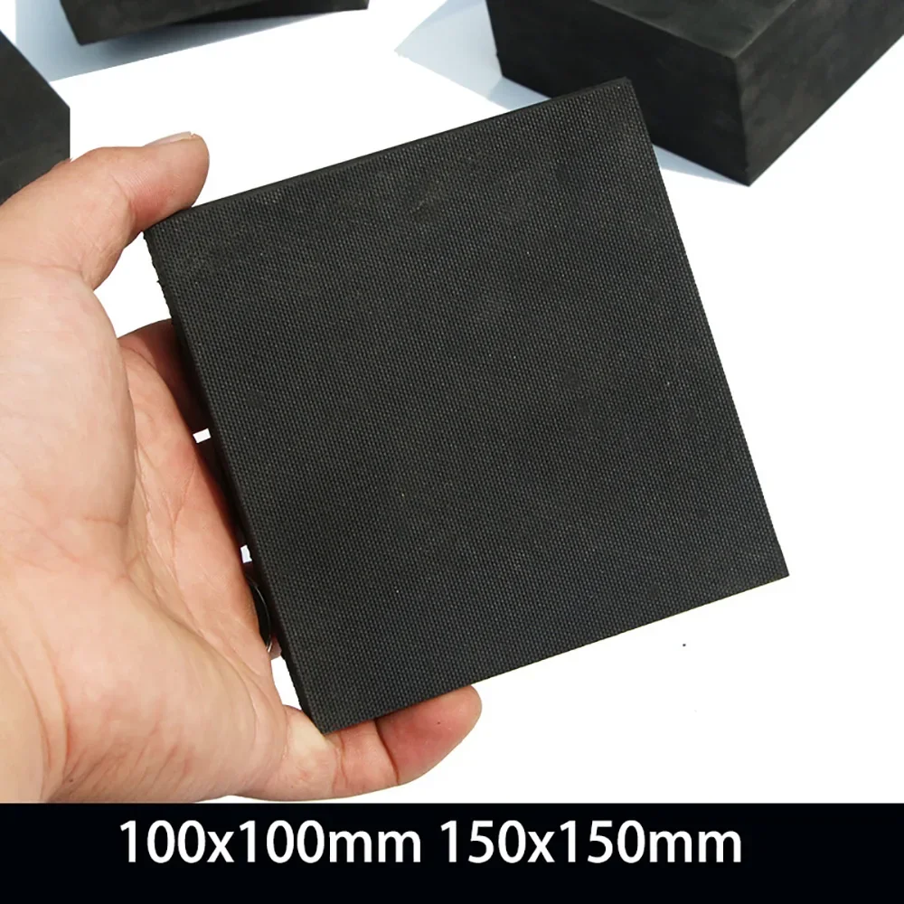

Thickness 10 15 20 30 40 50mm High Strength Abrasion Resistant Gasket 100x100mm Square Rubber Sheet Anti-shock Cushioning Pad