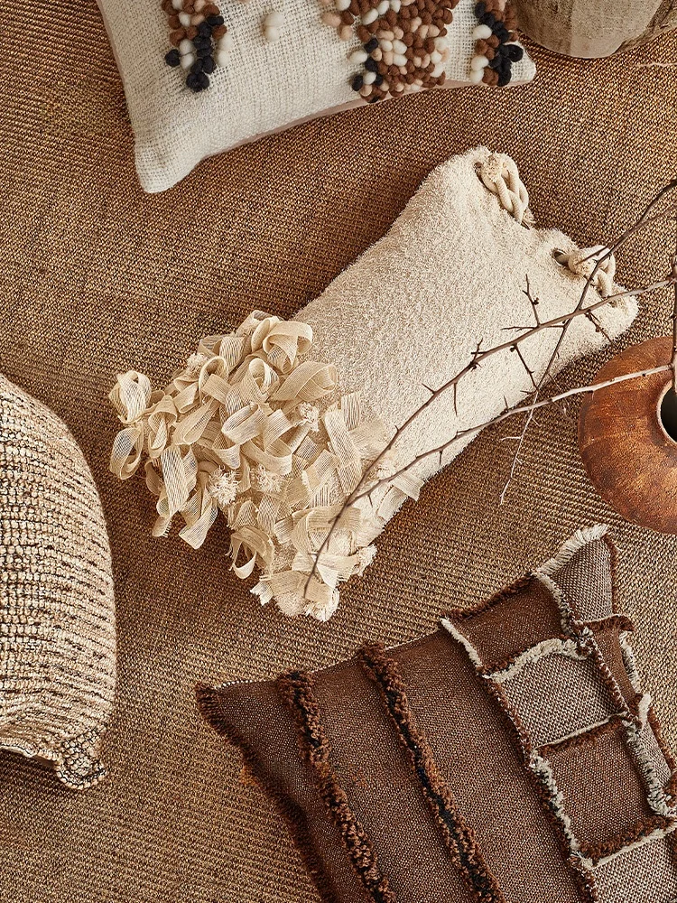 

Подушка для дивана Shangse Original Design в стиле натурального ваби-саби, для образцовой комнаты, в стиле фермерского дома, хлопковая, квадратная, длинная, прямоугольная, с наполнителем