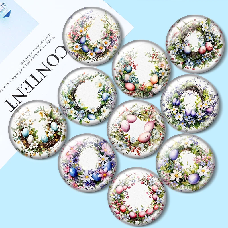 

Пасхальный венок, стеклянные кабошоны 12/18/20/25 мм, фурнитура для изготовления ювелирных изделий: браслеты, подвески, кольца, демонстрационные серьги, заготовки для украшений