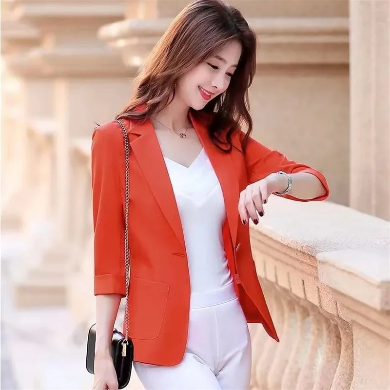 Women Cotton Linen Small Blazer 2024 New Summer Short Suit Jacket Korean Casual Summer Sun Protection Clothing Large Size S-5XL