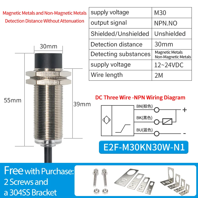 

E2F-M30KN30W-N1 Metal Sensor Customer-Specific Customization Link