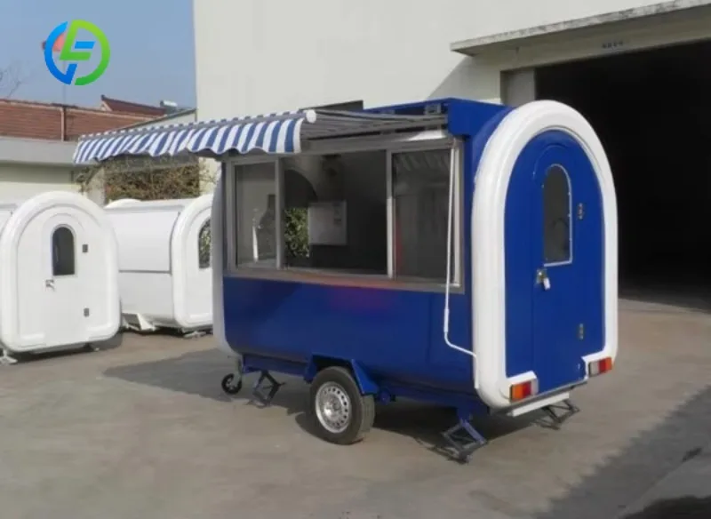 

Customized Luxury Coffe Cart Food Trailer Stove Solar Panel Solar System Pizza Oven Mobile Food Cart