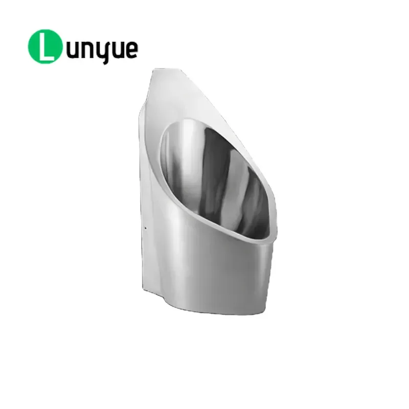 304 Stainless Steel Wall Mounted Urinal Manual Flush Modern Minimalist Design for Commercial Hotel Bar