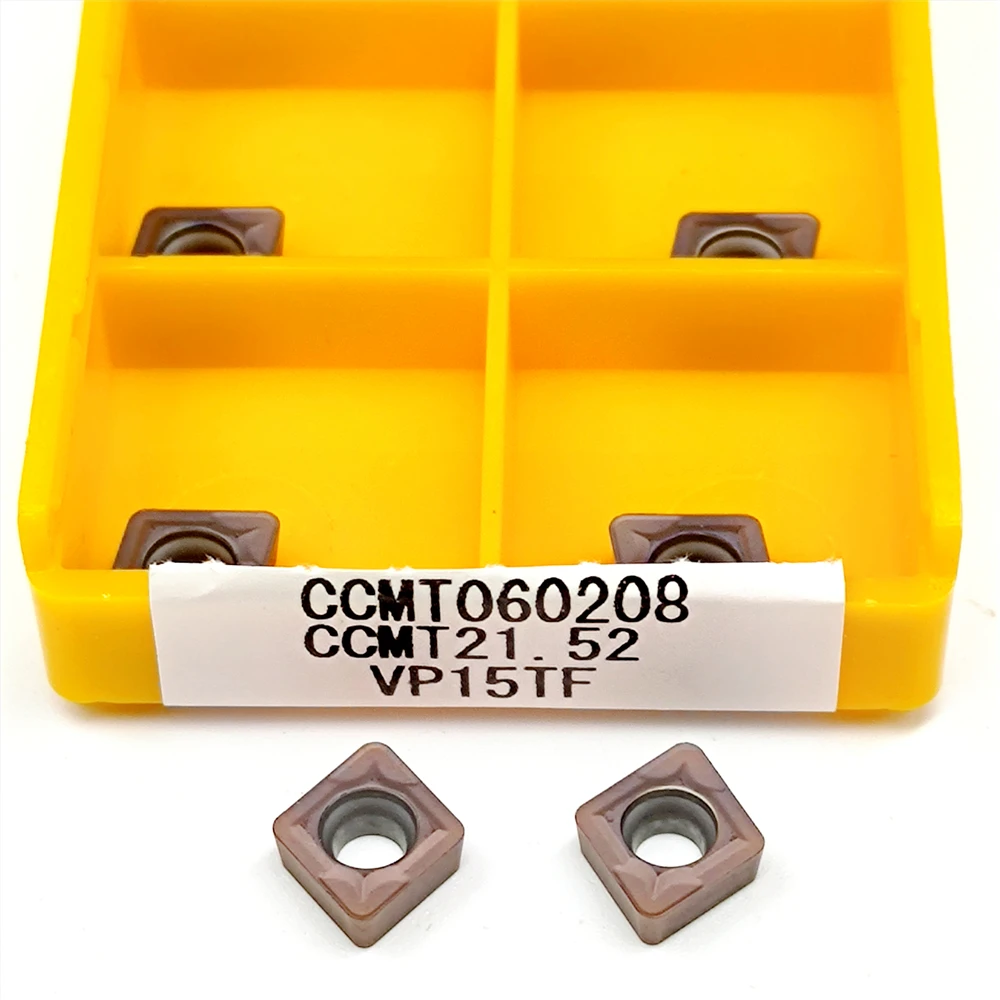 Insertos de carburo de alta calidad CCMT060208 VP15TF US735 UE6020, cortador de fresado CCMT 100% CNC, herramienta de torneado, 060208 Original