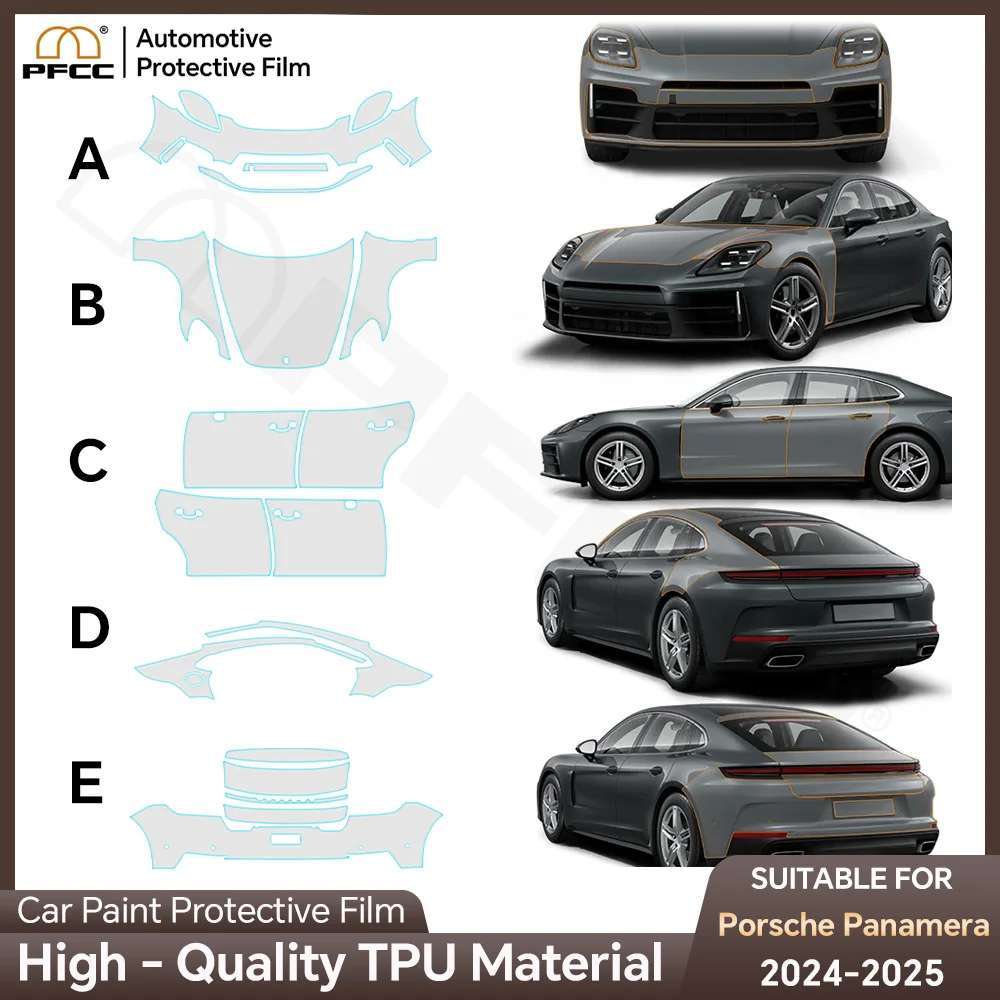 

For Porsche Panamera Base 2024-UP Pre-cut PPF TPU Paint Protection Film Clear Bra Car Body Anti-Scratch Resistant Invisible Kit