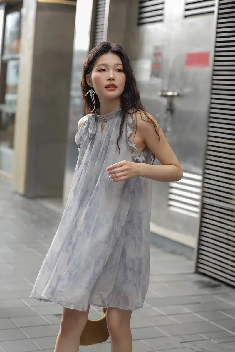 Vestidos sin mangas para mujer Y2K, apliques rosas de verano bordados, plisados a mano, fruncidos, taladros ahumados, cuentas Ins