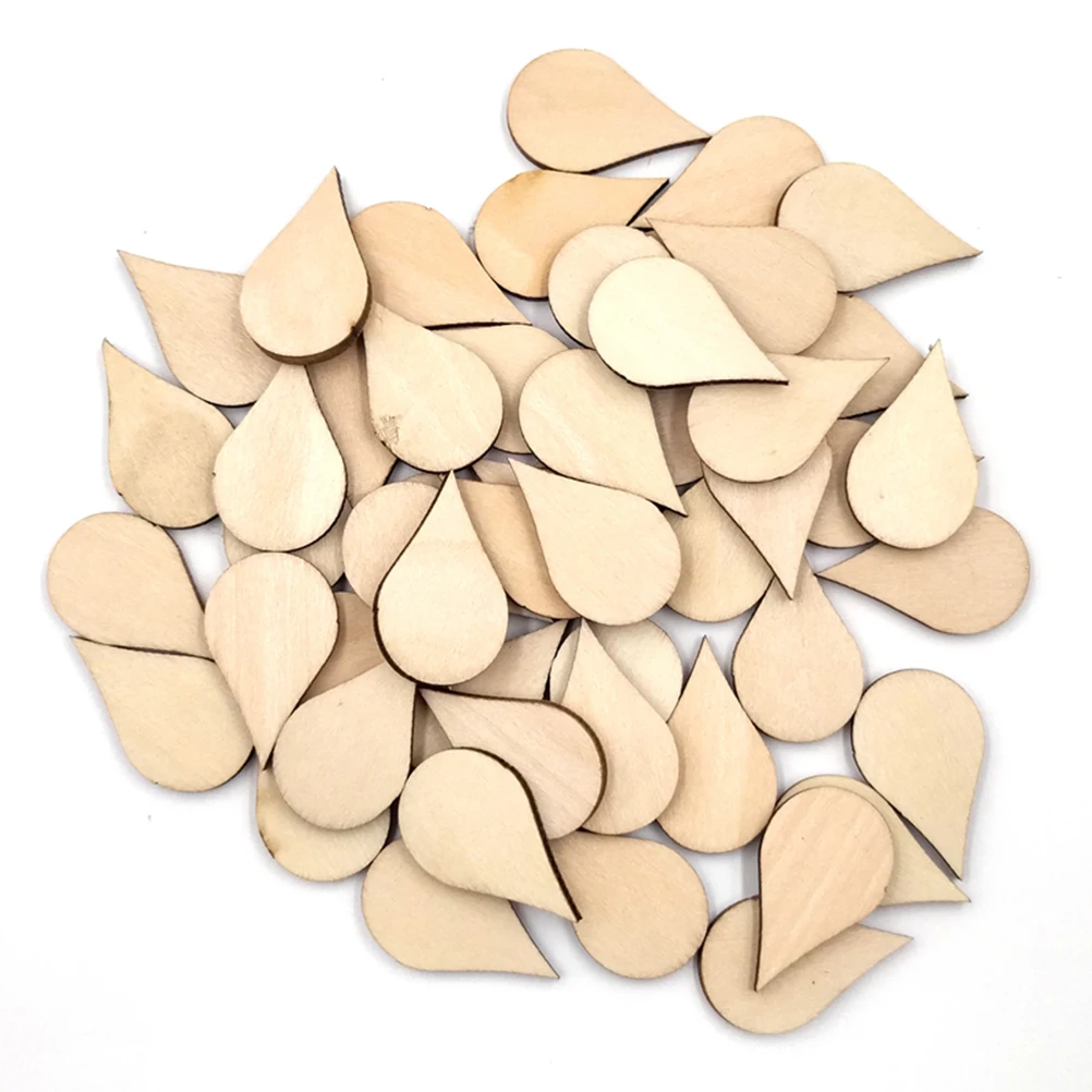

100 pcs 30X18Mm Wooden Slices Natural Light Craft Decorations For Diy Home Ornament Projects Wood Craft Accessories Handicraft