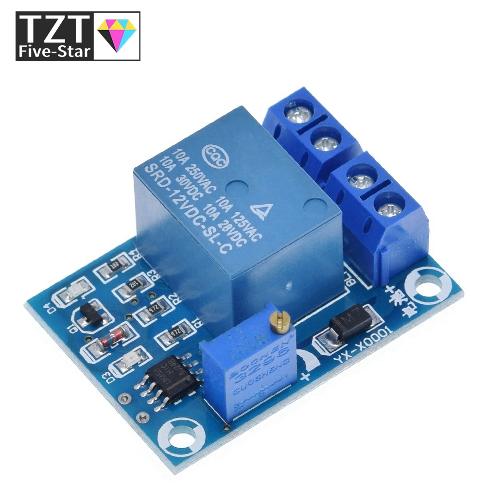 DC 12V Battery Undervoltage Low Voltage Cut off Automatic Switch Recovery Protection Module Charging Controller Protection Board