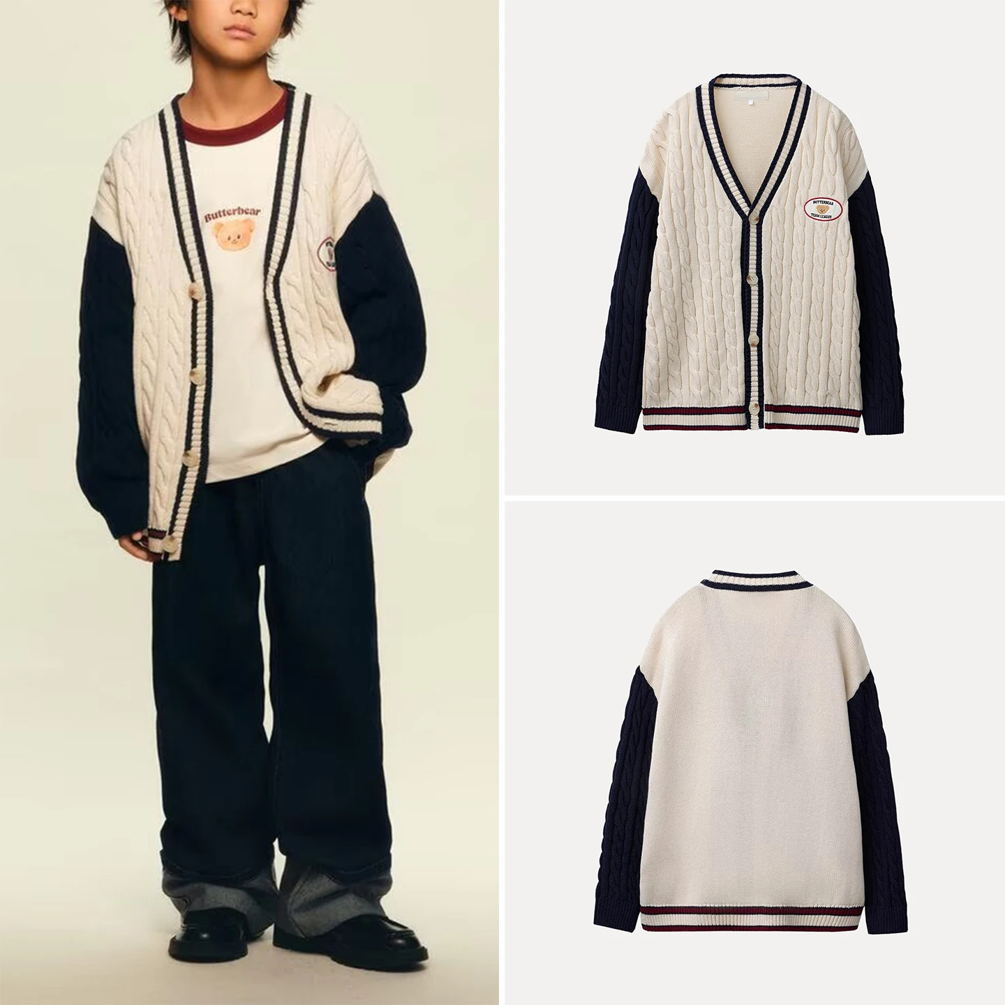 

Модное вязаное пальто с вышивкой масляного медведя Z, женская повседневная верхняя одежда, кардиган, осенний сезон