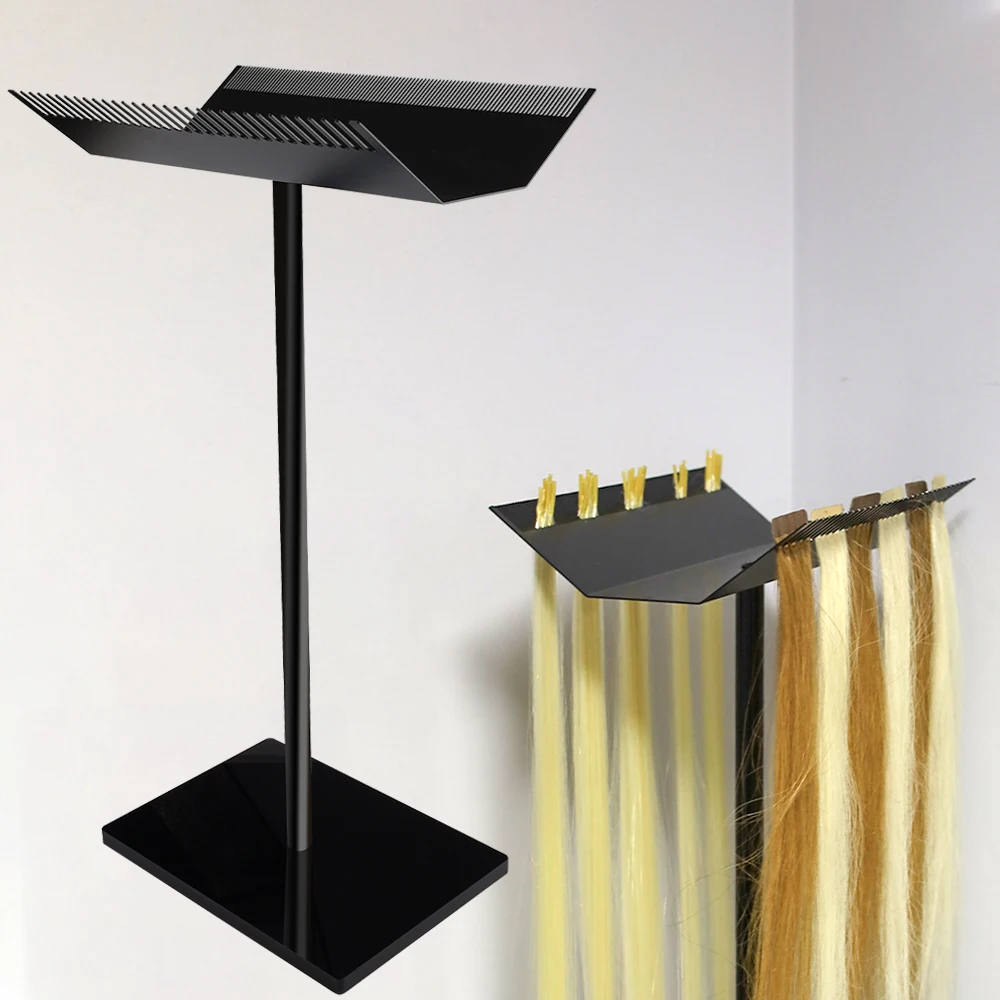 Lanshii Stainless Steel Hair Extension Holder Stand – Multi-Function Desktop Braiding & Wig Display Rack for Salon Use