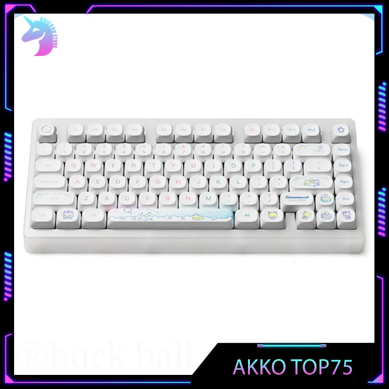 Monsgeek X Akko Top75 Mechanical Keyboard 3mode Moa Bluetooth Wireless Keyboard Cinnamon Cute Hot-Swap Custom Gamer Keyboards