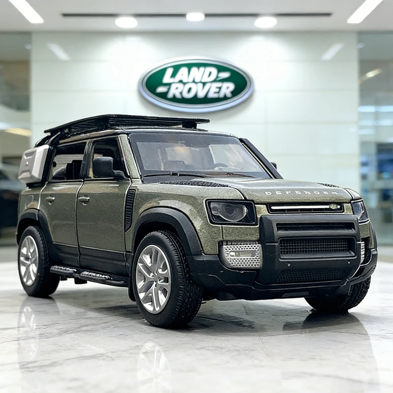 

Масштабная модель Land Rover Defender 110 SUV 1:32, литая под давлением, со звуком и светом, детская игрушка, коллекционная модель, подарок на день рождения