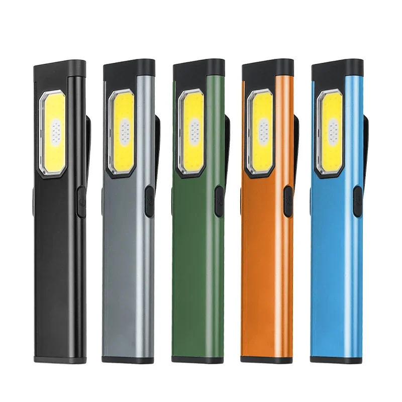 New Portable Aluminum alloy COB LED Flashlight with Magnetic Tail, USB Charging and Clip for Outdoor Work Light Hiking and campi image 6
