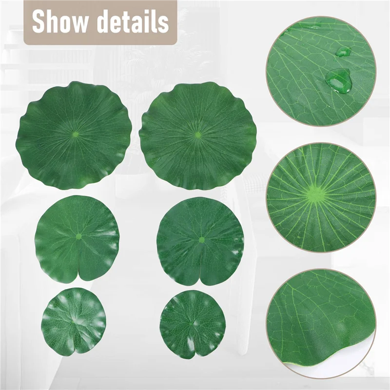 MAKE-10 個 5 種類人工フローティングフォーム蓮の葉ユリの葉人工葉池の装飾プール水族館の装飾