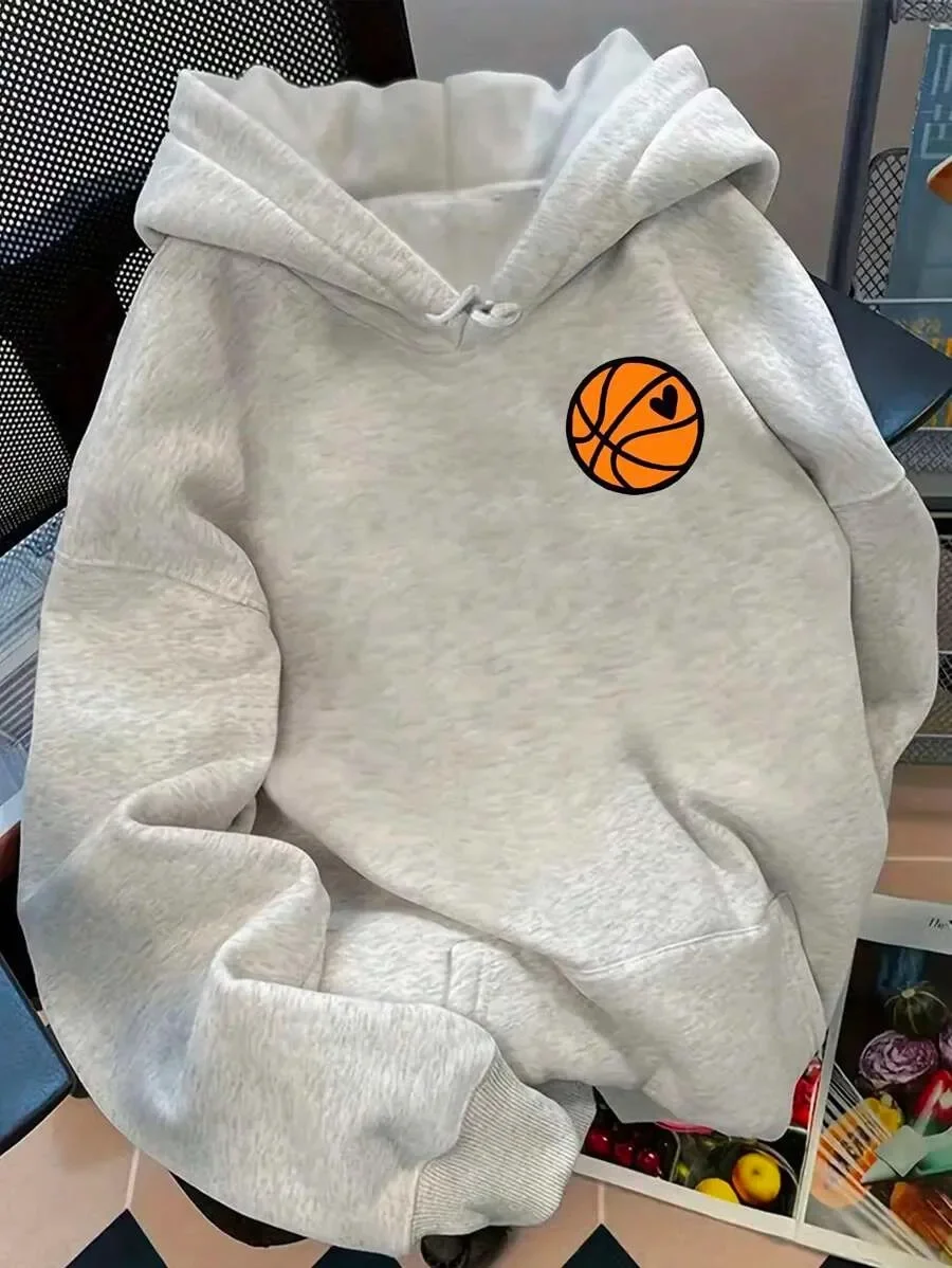 

Хлопковая толстовка с принтом «День игровых игр» и баскетбольной графикой для любителей спорта, текстом и дизайном баскетбола