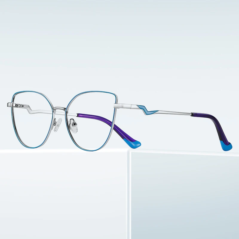 BEMORE New Myopia Prescription Eyeglasses Hyperopia Reading Eyewear Anti Blue Light Computer Optical Lenses with Recipe Woman