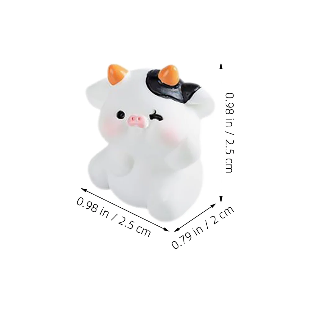 6 Pcs Tiny Figurines Crafts Resin Statue Sculpture Mini Figures