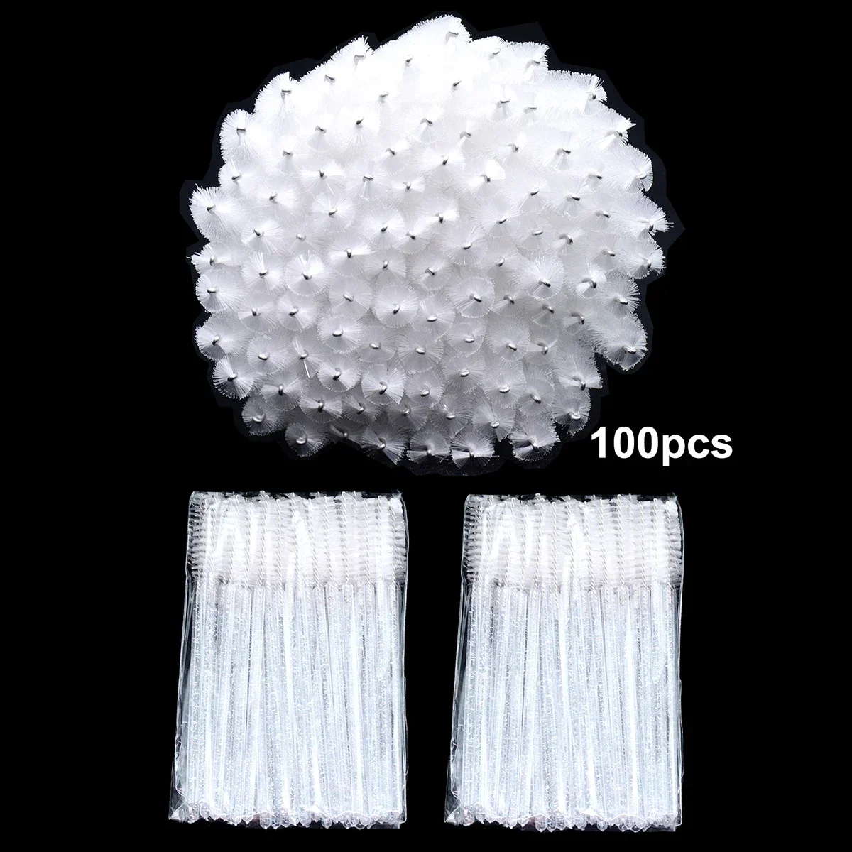 100pcs Disposable Eyelash Brushes Spoolies for Makeup