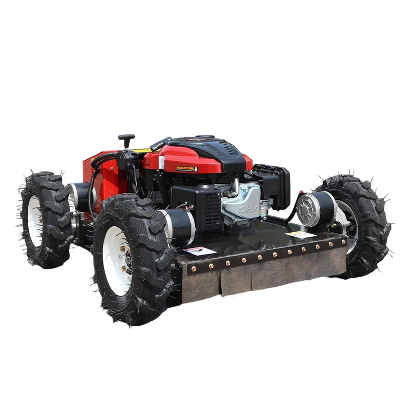 

Remote Control Customized Electric-start Four-Wheel Lawn Mower With Attachments