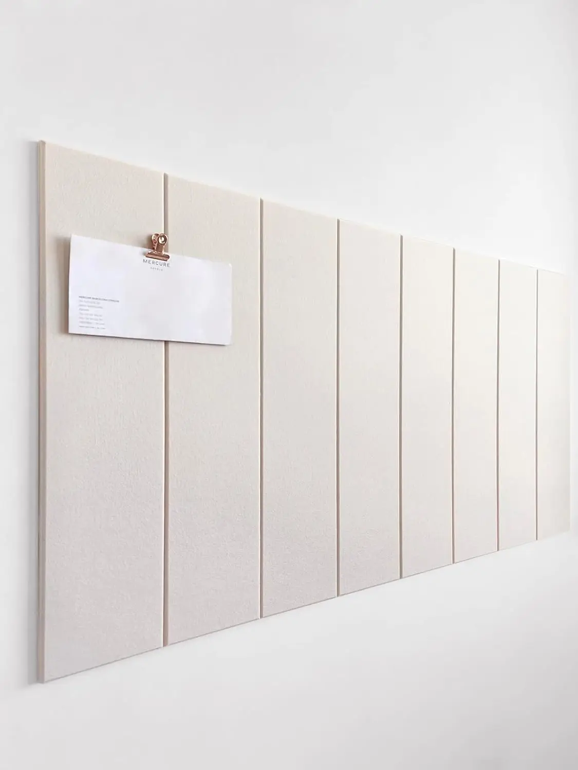 

8 Pack Felt Wall Tiles, 24x47 Inch Bulletin Board Alternative, Beige