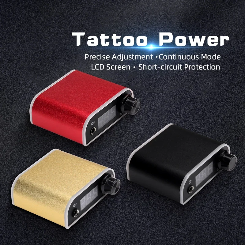 Rainbow Tattoo Power Colorful LED Light LCD Display Rotary Button Adjustable Voltage Suitable for Rotary and Coil Tattoo Guns