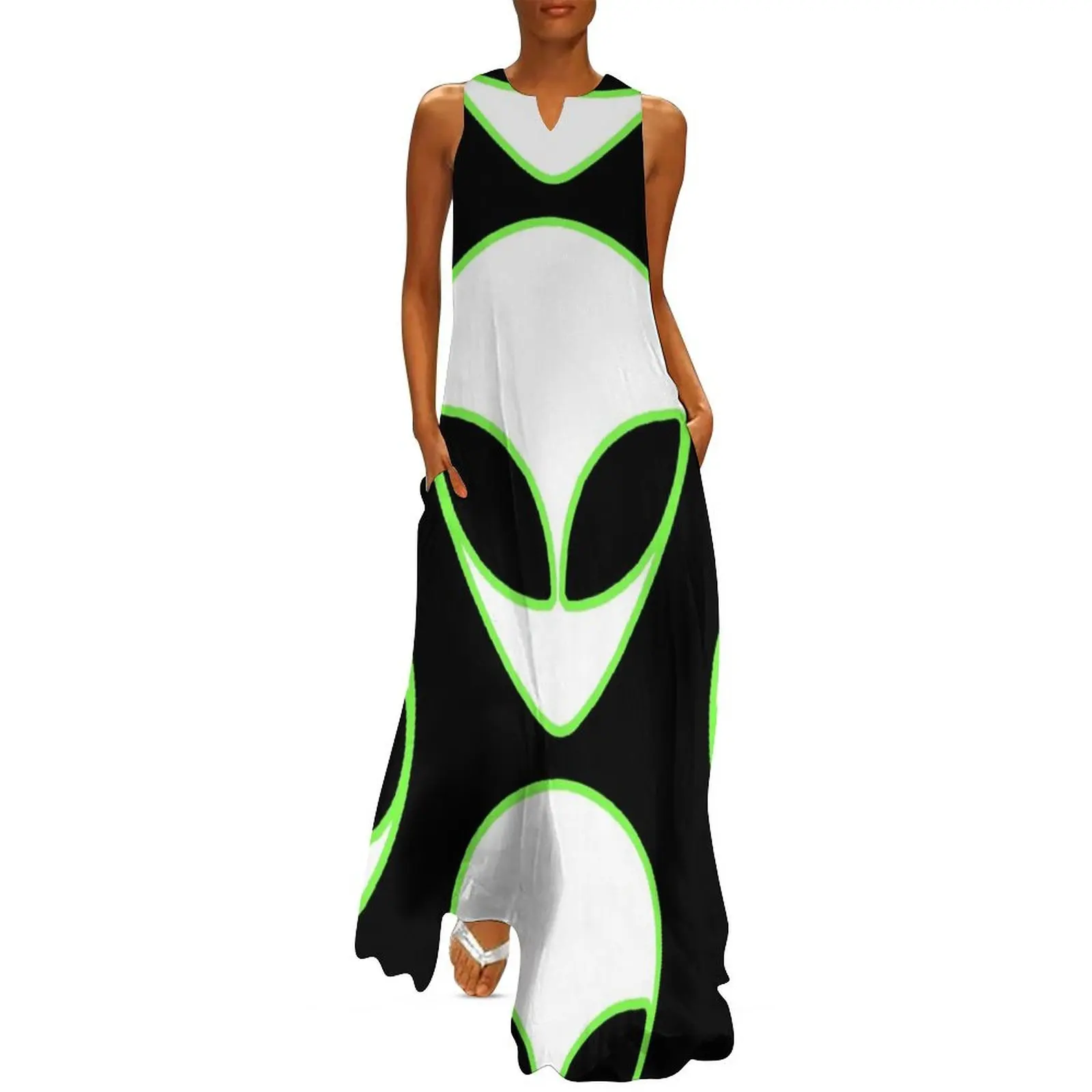 ALIEN HEAD Long Dress Dresses Beachwear dresses for woman 2025